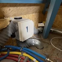 Ventilatie-unit op zolder
